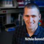 Nicholas Banovich in his lab